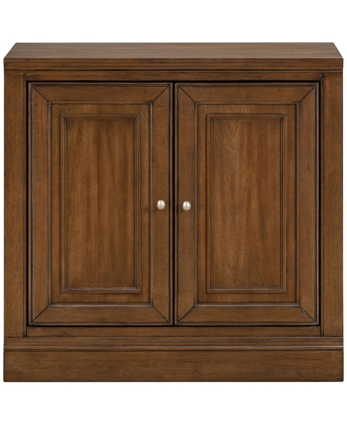 Macy's Furniture 31" Wooden Amren 2 Door Base Console Table In Brown