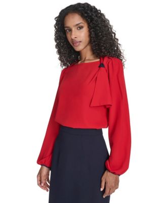 Women's Long Sleeve Side Tie Top