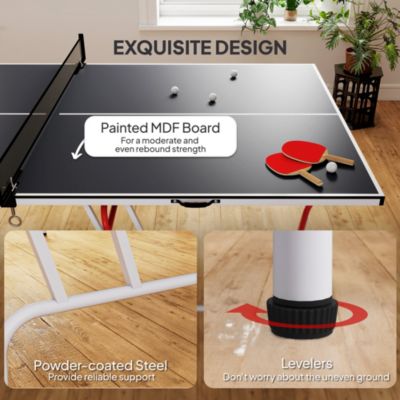 Full Size Ping Pong Table, Folding Table Tennis Table,