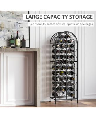 Wine Rack Liquor Cabinet Shelf Bottle Storage Iron Tower Home Decoration