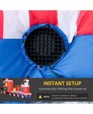 8' Inflatable Christmas Train W/ Santa Claus Snowman Penguin