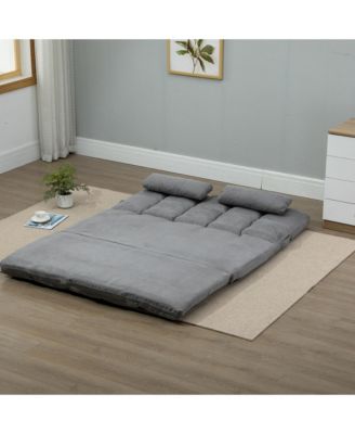 Convertible Floor Sofa with Adjustable Backrest and Headrest,