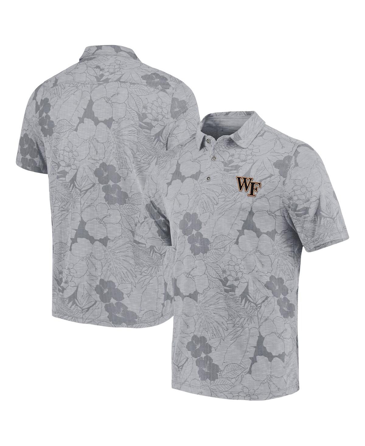 Men's Gray Wake Forest Demon Deacons Miramar Blooms Polo Shirt - Gray