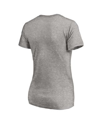 Women's Gray Oklahoma Sooners Primary Logo V-Neck T-Shirt