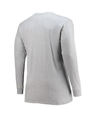 Men's Heathered Gray Charlotte FC Big Tall Combo Long Sleeve T-Shirt