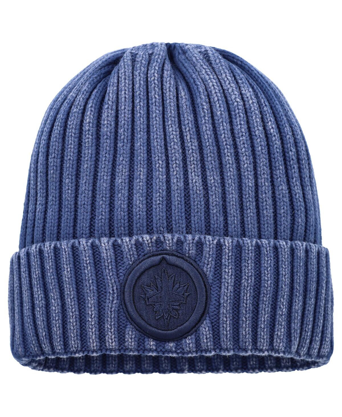 Fanatics Men's Navy Winnipeg Jets Authentic Pro Road Cuffed Knit Hat