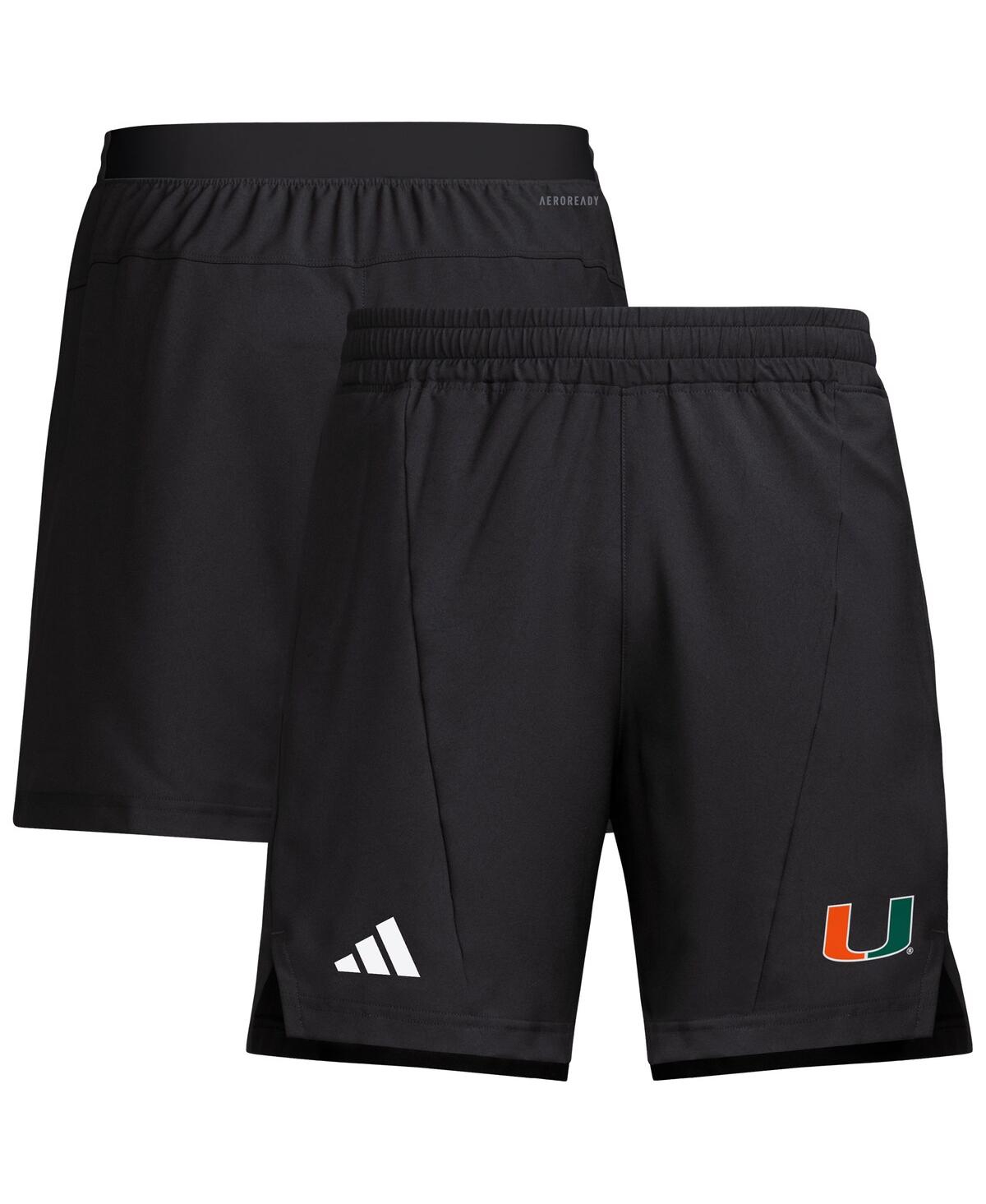 Men's Black Miami Hurricanes Program Woven Training Shorts - Black