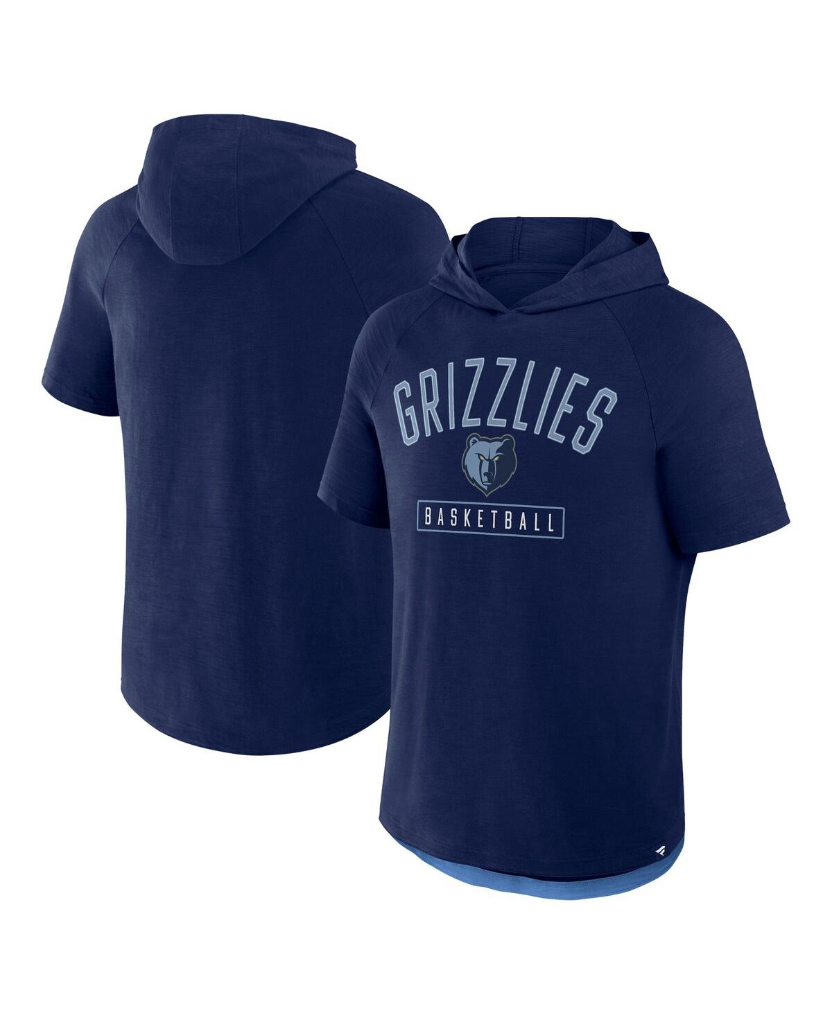 Men's Navy Memphis Grizzlies Pass Legend Raglan Hoodie T-Shirt - Navy