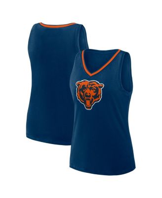 Logo Athletic - Women's Navy Chicago Bears Stellar Win V-Neck Tank Top