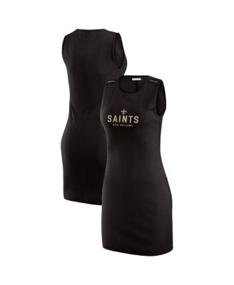 WEAR by Erin Andrews - Women's Black New Orleans Saints Ribbed Tank Dress
