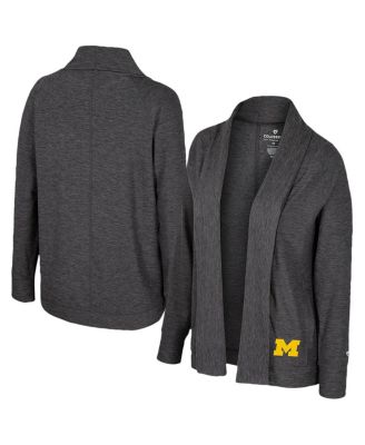 Colosseum - Women's Charcoal Michigan Wolverines&nbsp;Dash Cardigan