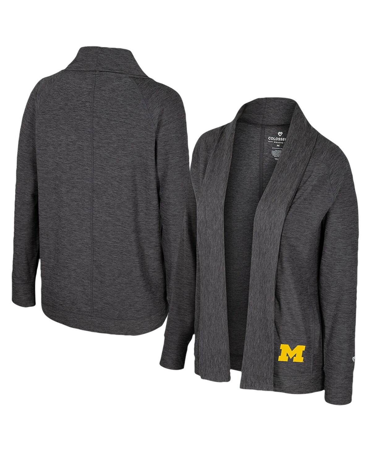 Women's Charcoal Michigan WolverinesÂ Dash Cardigan - Charcoal
