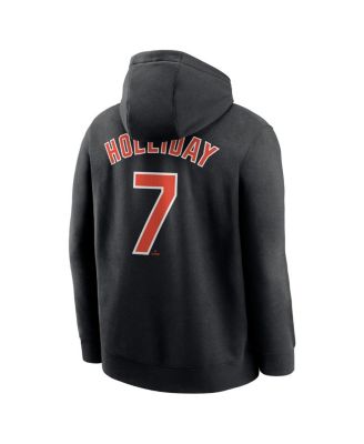 Men's Jackson Holliday Black Baltimore Orioles Player Name Number Club Fleece Pullover Hoodie