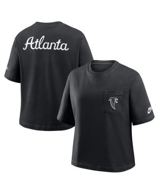 Nike - Women's Black Atlanta Falcons Rewind Pocket Boxy T-Shirt