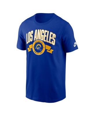 Men's Royal Los Angeles Rams Rewind Front and Back Hit Essential T-Shirt