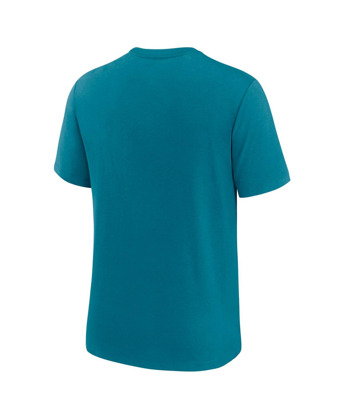 Nike Teal Jacksonville Jaguars Favorable Timeline Tri-blend T-shirt In Blue