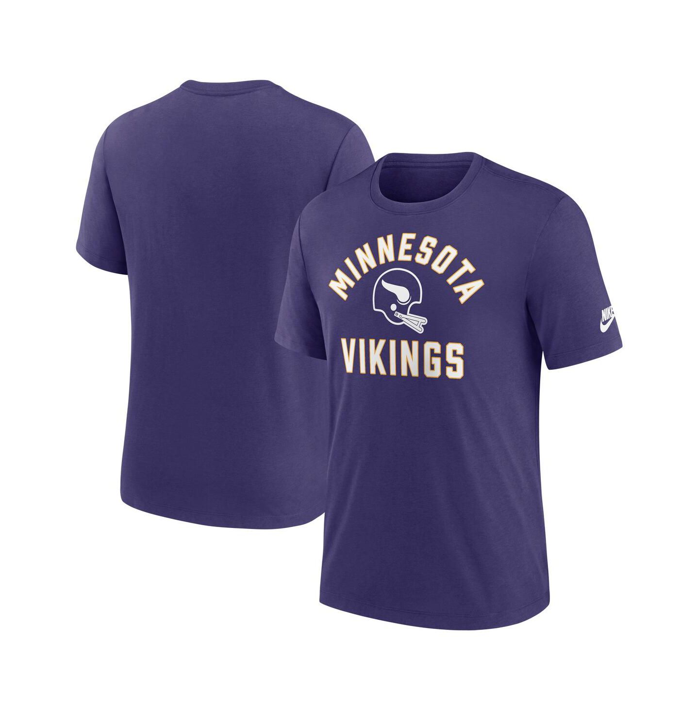 Мужская футболка Nike Purple Minnesota Vikings Favorable Timeline Tri-Blend — фото 1