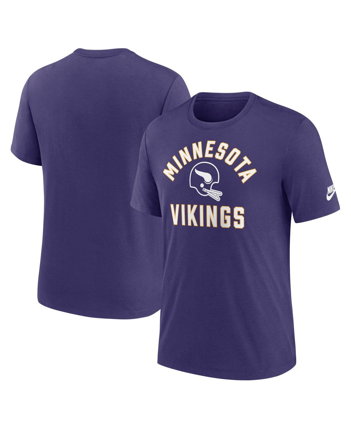 Nike Purple Minnesota Vikings Favorable Timeline Tri-blend T-shirt In Purple