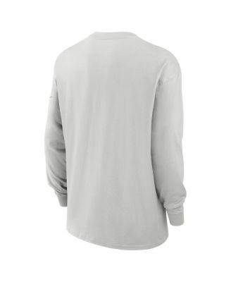 Men's Gray Philadelphia Eagles Essential Heavy Max90 Long Sleeve T-Shirt