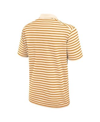 Men's Cream Tennessee Volunteers Solid Foundation Striped Performance Polo Shirt