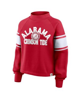 Women's Crimson Alabama Crimson Tide Punt Coverage Quarter-Zip Sweatshirt