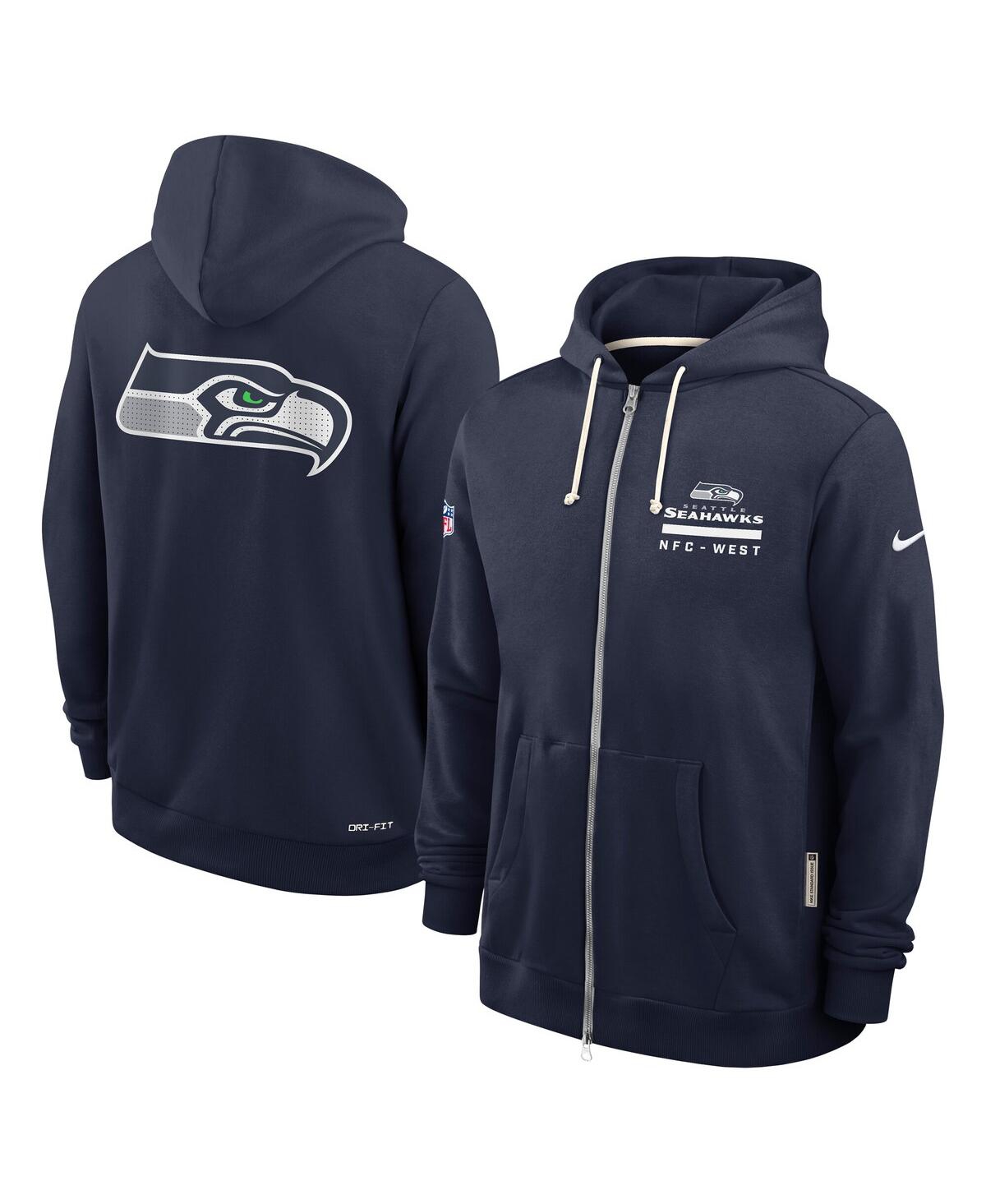 Nike Seattle Seahawks Utility Player Sideline  Men's Dri-fit Nfl Full-zip Hoodie In Blue