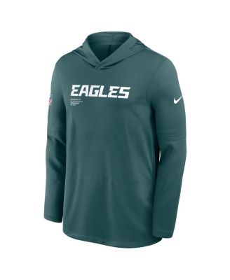 Men's Midnight Green Philadelphia Eagles Sideline Pure Fury Performance Long Sleeve Hoodie T-Shirt