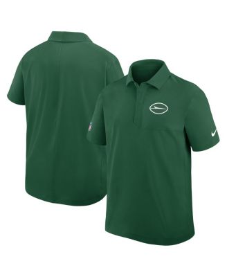 Men's Green New York Jets Sideline City Pride Woven Performance Polo Shirt
