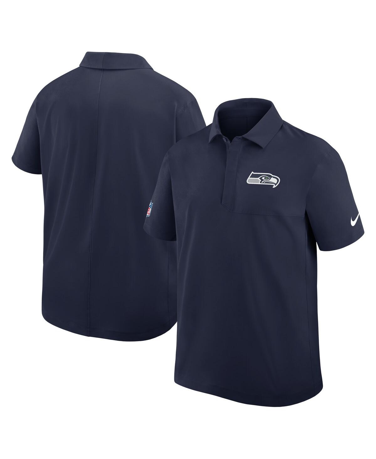 Nike Navy Denver Broncos Sideline City Pride Woven Performance Polo In Blue