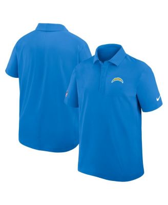 Men's Powder Blue Los Angeles Chargers Sideline City Pride Woven Performance Polo Shirt
