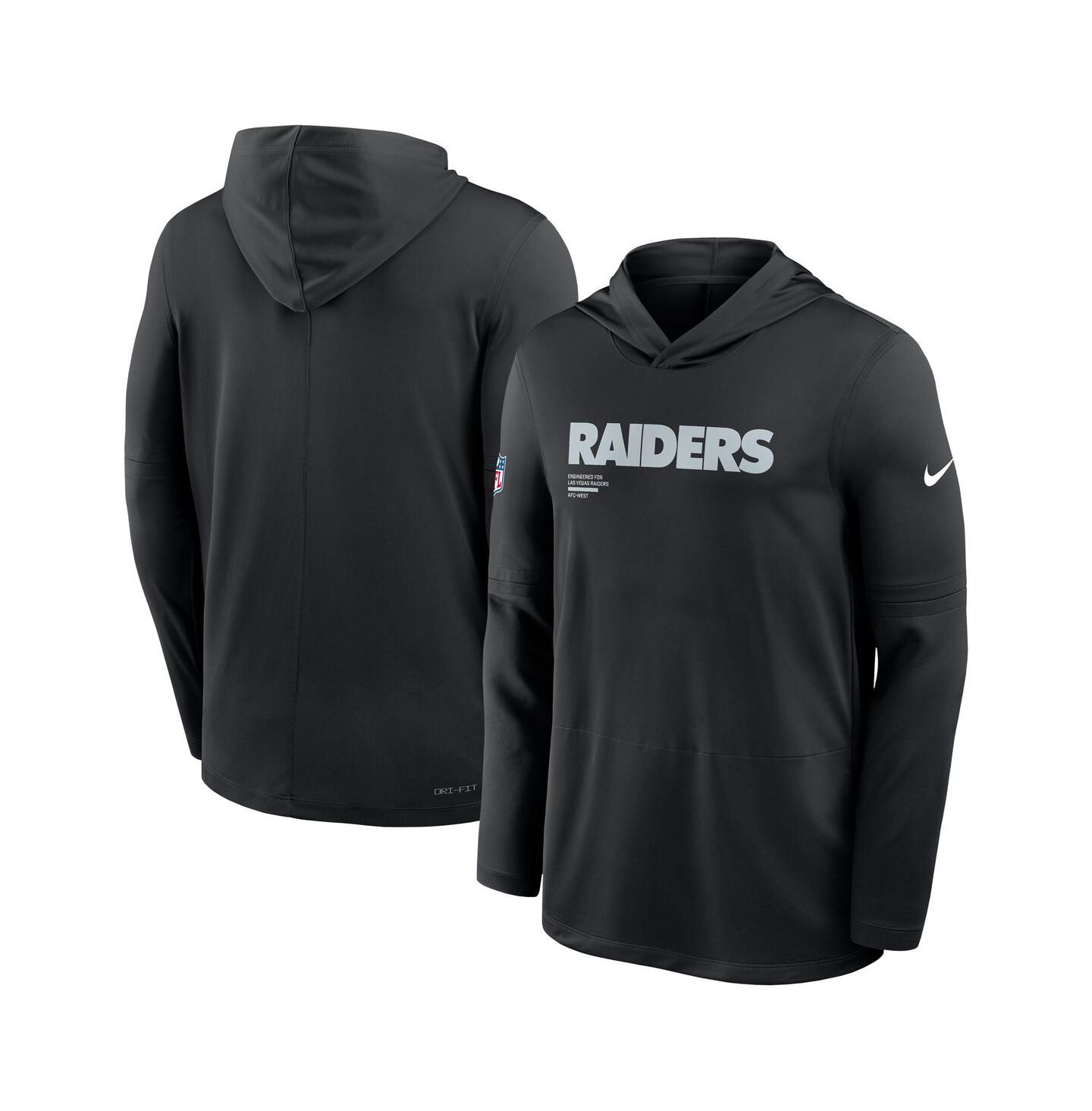 Мужская футболка-худи Nike Las Vegas Raiders Big & Tall Sideline Performance, Black — фото 4