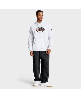 Men's White Cleveland Browns Sideline Offensive Set Play Performance Pullover Hoodie