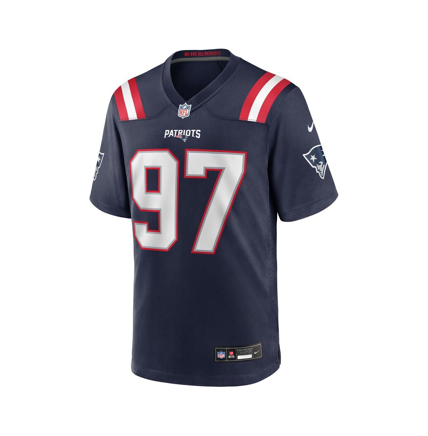 Мужской топ Nike Milton Williams Navy New England Patriots Game Player Jersey — фото 2