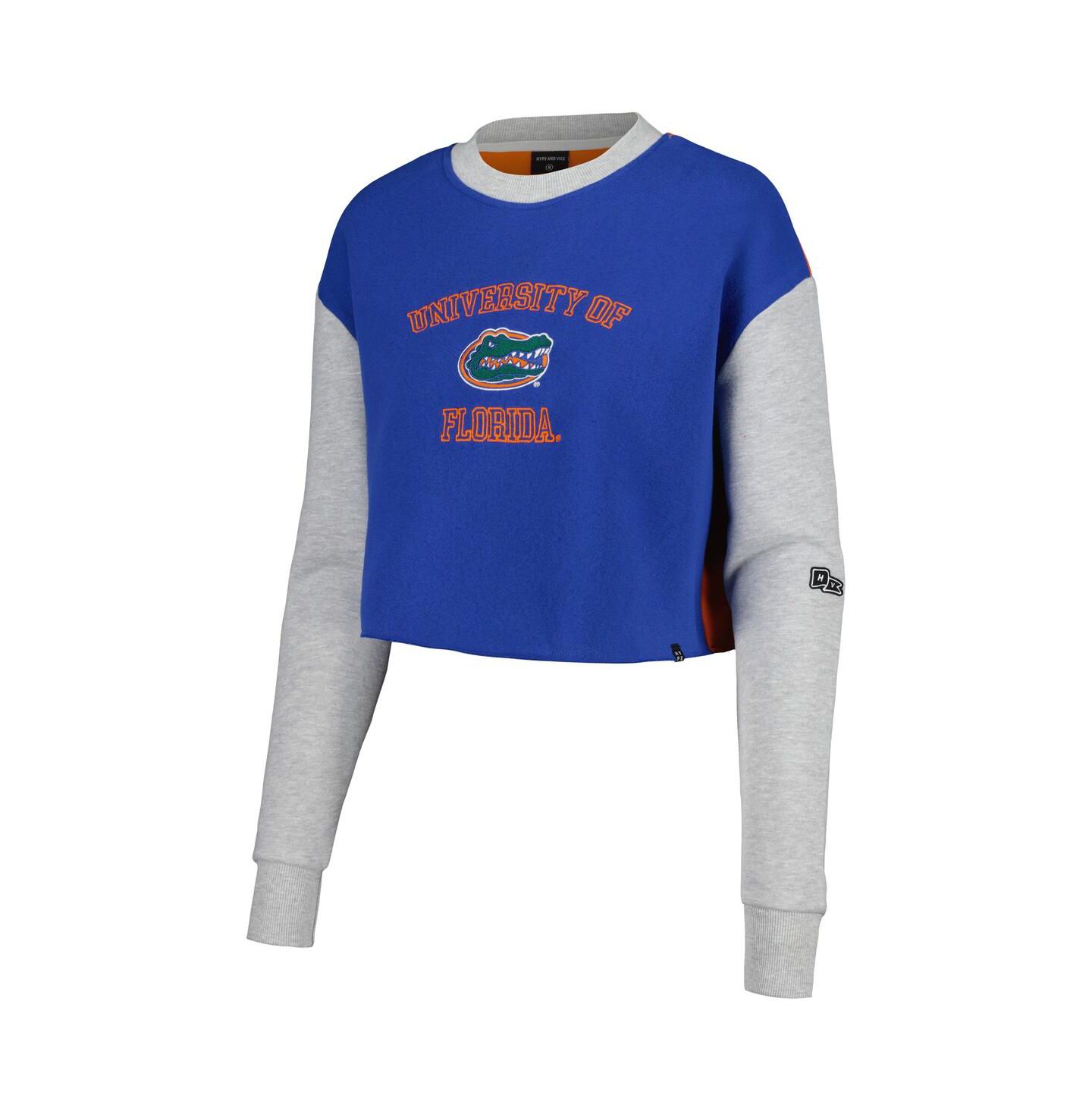 Женская толстовка Hype And Vice Royal Florida Gators Color Block Rookie Crew Pullover — фото 2