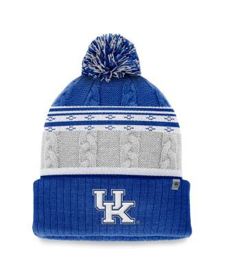 Top of the World - Men's Royal Kentucky Wildcats Altitude Three-Tone Cuffed with Pom Knit Hat