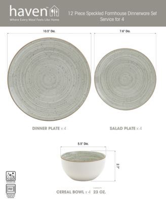 Speckled Sage 12 Pc. Dinnerware Set, Service for 4, Exclusively at Macy's