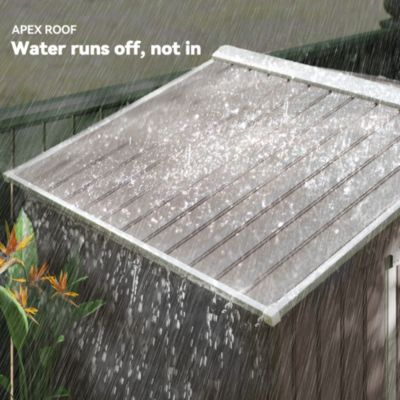 7&#39; x 4&#39; Storage Shed Garden Tool House w/ Vents Doors