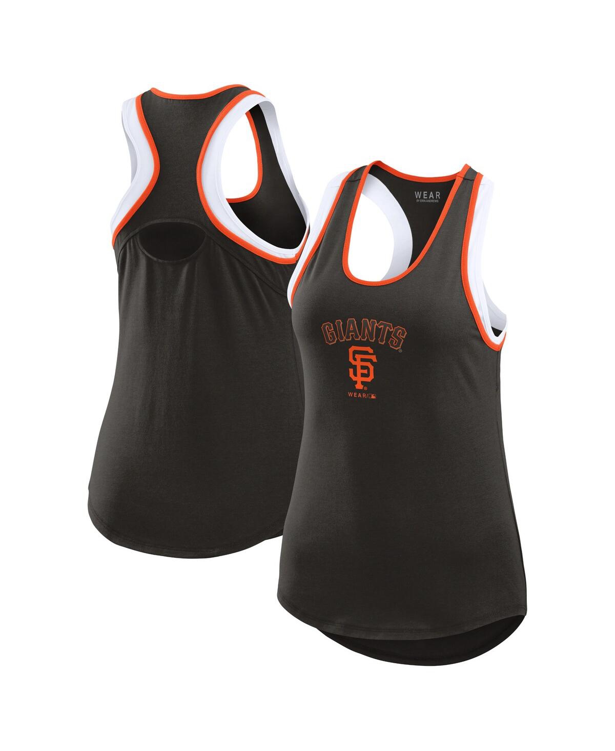 Women's Black San Francisco Giants Color block Racerback Tank Top - Black