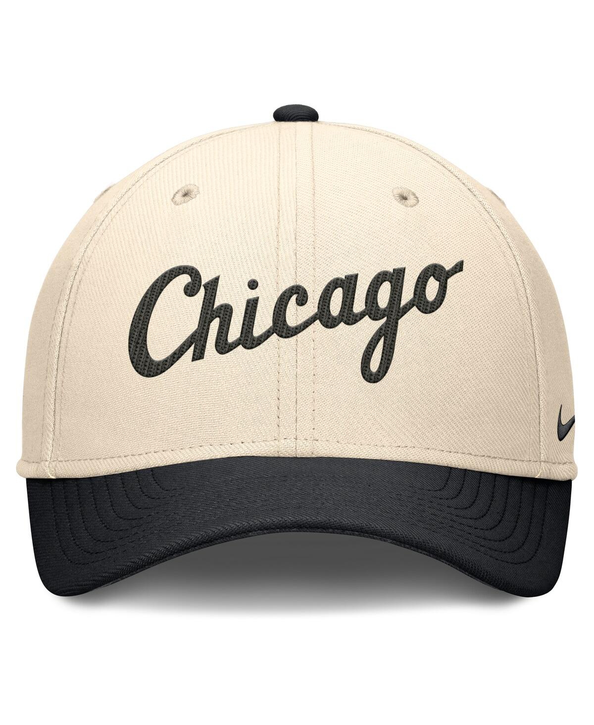 Nike Men's Natural/black Chicago White Sox Statement Rise Performance Flex Hat In Multi