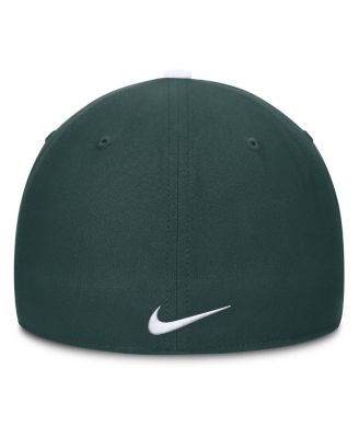 Men's White/Green Michigan State Spartans 2025 Sideline Rise Local Performance Flex Hat