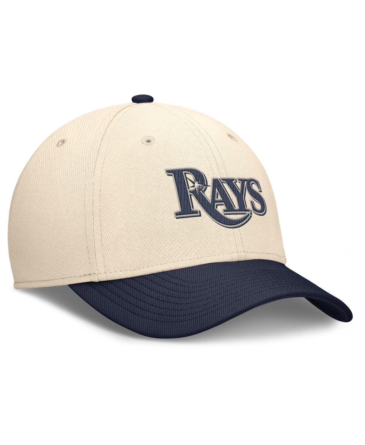 Nike Men's Natural/navy Tampa Bay Rays Statement Rise Performance Flex Hat In Multi
