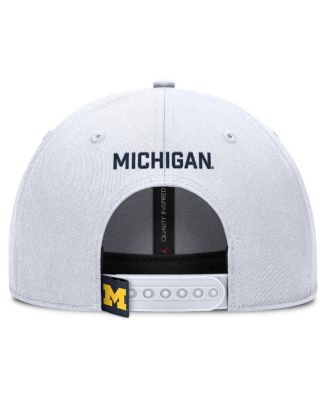 Men's White Michigan Wolverines 2025 On-Field Rise Performance Adjustable Hat