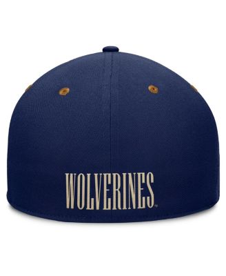Men's Navy/Brown Michigan Wolverines Noboa Fitted Hat