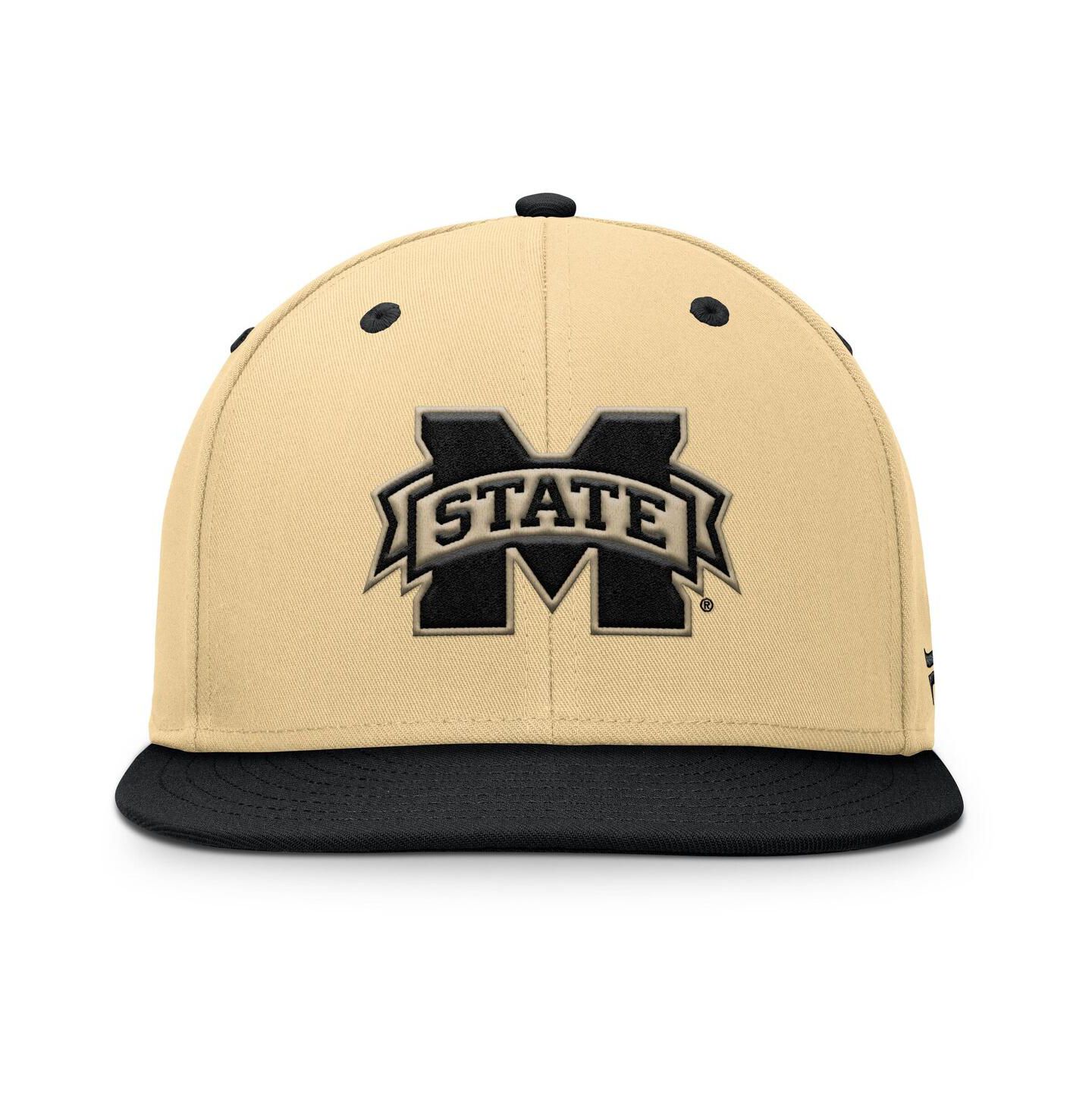 Мужская кепка Fanatics Khaki/Black Mississippi State Bulldogs Balance Fitted Hat — фото 2