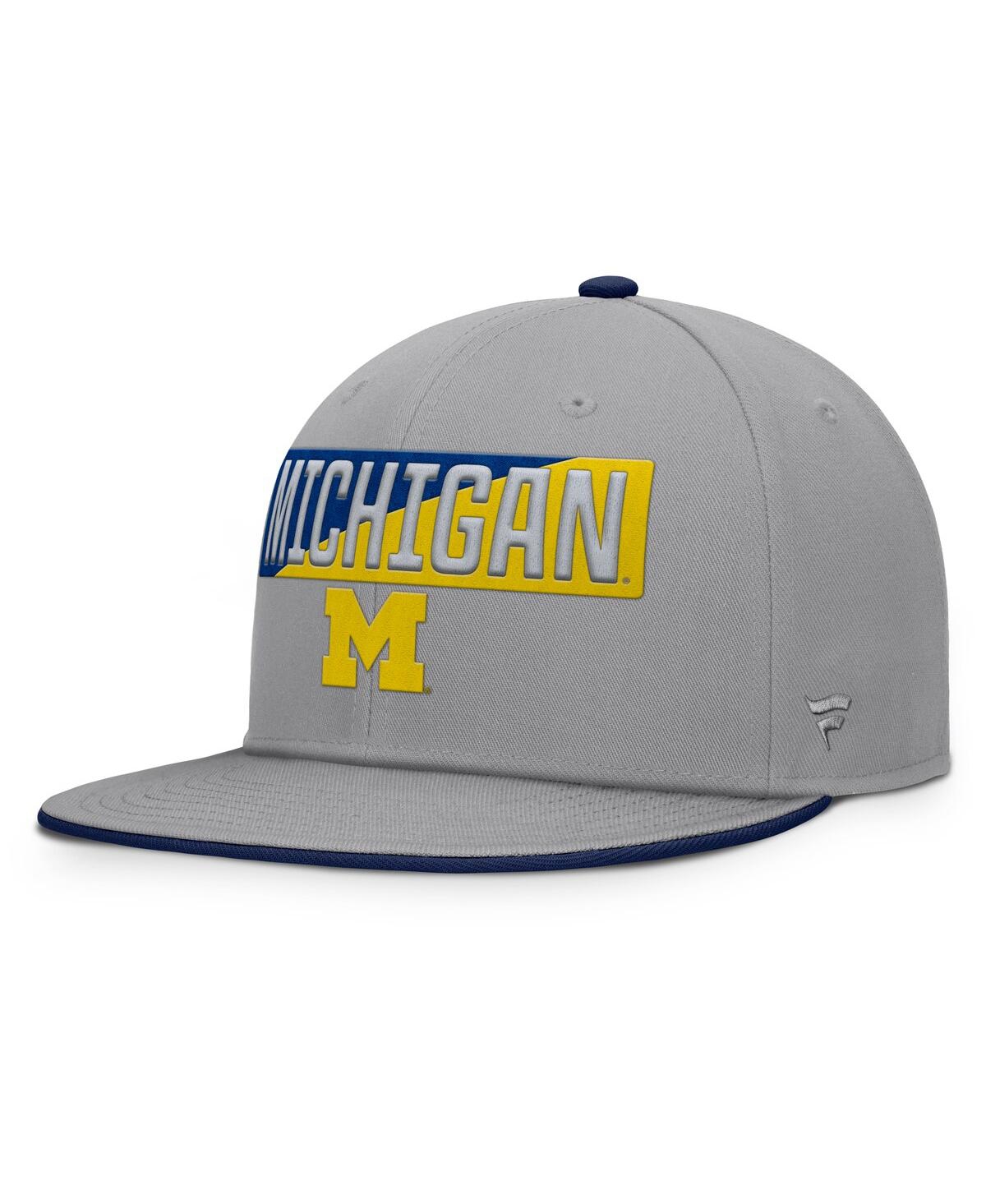 Men's Gray Michigan Wolverines Duo Snapback Hat - Gray