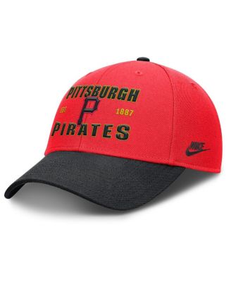 Nike - Men's Crimson/Black Pittsburgh Pirates Neon 90s Rise Adjustable Hat