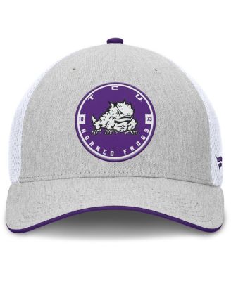 Men's Heather Gray/White TCU Horned Frogs Trigger Flex Hat