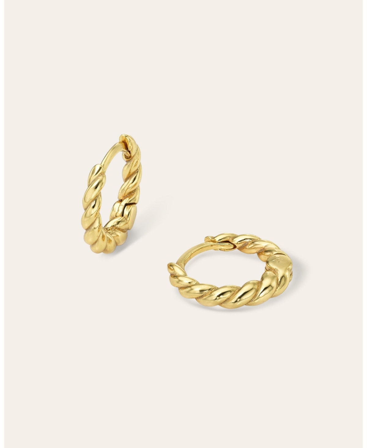 Medium Braided Hoop Earrings - Yellow gold vermeil