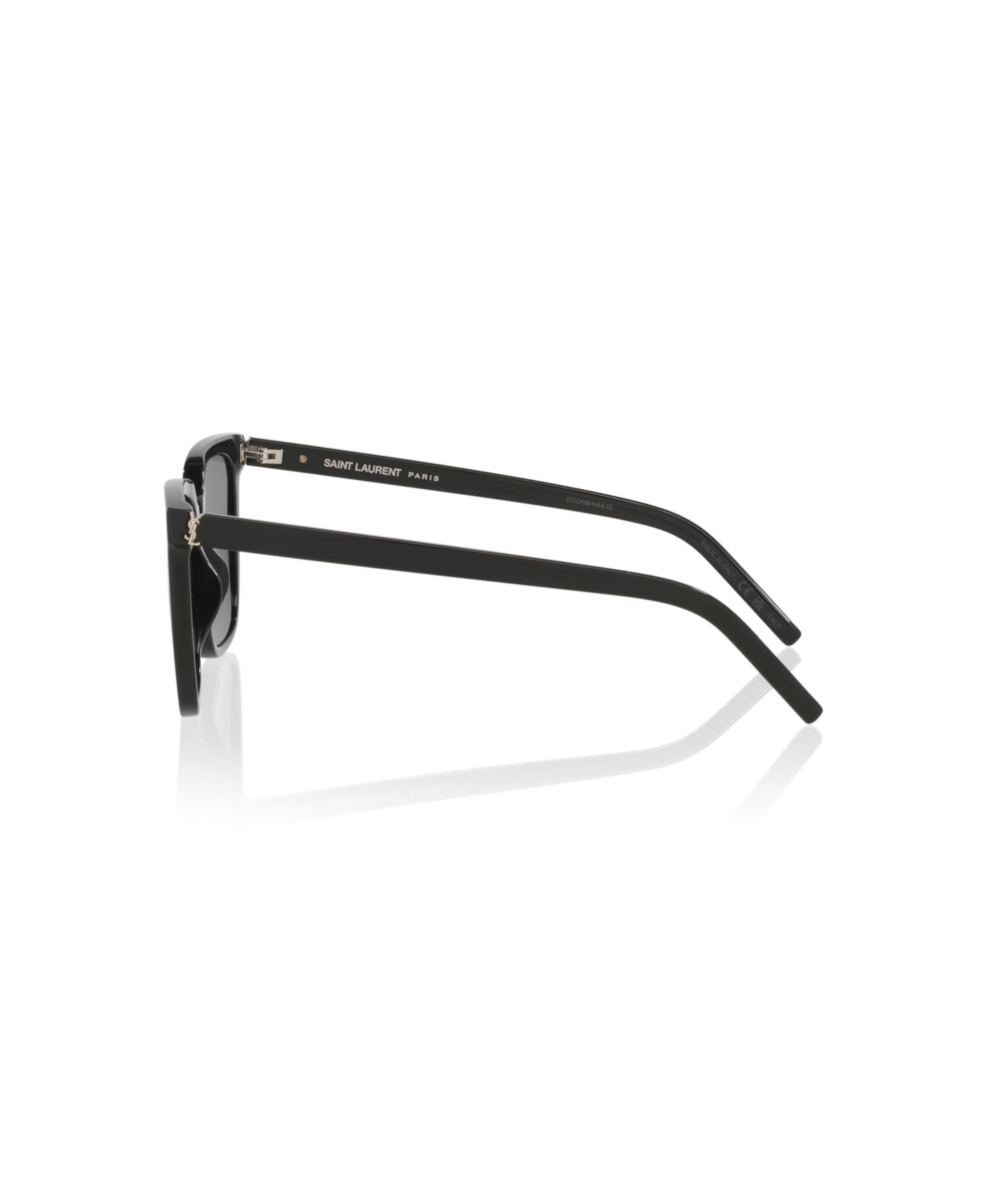 Женские солнцезащитные очки Saint Laurent Large Sunglasses, SL M146 YS000694, цвет: Чёрный — фото 4