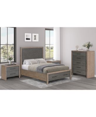 Portmore 3pc Queen Storage Set (Panel Bed, Chest & 2-Drawer Nightstand soft close drawers), Created for Macy's